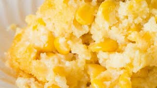 Easy Creamy Corn PuddingCorn CasseroleJiffy MixSo Good [upl. by Youngman620]