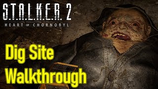 Stalker 2 dig site walkthrough  guide all stashes and how to save kiddo from psi monsters [upl. by Uhayile]