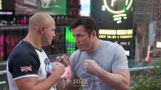 Fedor Emelianenko vs Chael Sonnen Workout Staredown  MMA Fighting [upl. by Kelson960]