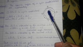 Cyclic Quadrilateral theorem std 10 Cyclicquadrilateral Cyclicquadrilateraltheorem [upl. by Asor]