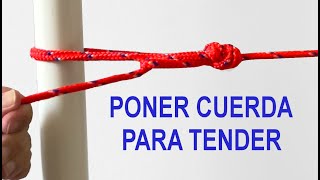 Como tensar cuerda para TENDER Nudo tensor [upl. by Isayg]