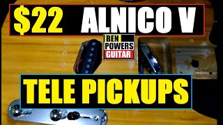 22 Alnico V Tele Pickup Set From Fleor  Upgrading A Glarry GTL Guitar [upl. by Rannug8]