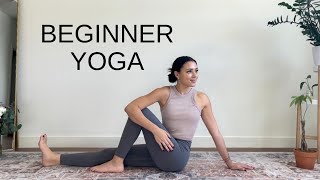 Gentle Beginner Yoga Flow  30 Minute Full Body Stretch [upl. by Adnowal]