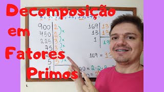 Decomposição em Fatores Primos  FATORAÇÃO  Exercícios e Exemplos  6º ano  Aula 25 [upl. by Ogait]