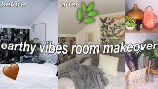 EXTREME ROOM MAKEOVER  earthy 🌿  natural  boho  pinterest inspired decor ♡ [upl. by Coretta]