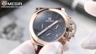 How to Use the Chronograph Function of Megir 3006 Model English Version [upl. by Michale410]