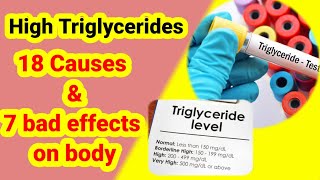 Cause and Complications of high triglycerides levell हाई ट्राइग्लिसराइड के कारण और बुरे प्रभाव hindi [upl. by Nirrat900]