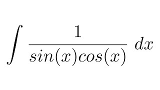 Method 2 Integral of 1sinxcosx substitution [upl. by Nelrah299]