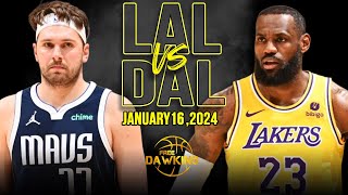 Los Angeles Lakers vs Dallas Mavericks Full Game Highlights  January 17 2024  FreeDawkins [upl. by Ralaigh217]