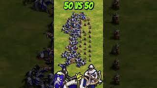 50 Paladins vs 50 Elite Genoese Crossbowmen AoE2 Shorts ageofempires gaming [upl. by Gardol610]