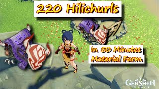 220 Hilichurls in 50 Minutes Liyue Region Material Farm [upl. by Ronna652]