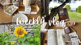 Weekly vlog 1  papeterie journaling haul action et BampM vie quotidienne [upl. by Aicilec440]