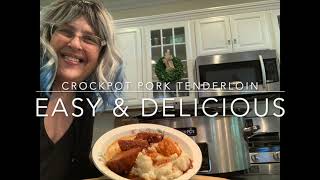 The Best Crockpot Pork Tenderloin Recipe [upl. by Yborian526]