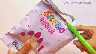 DIY Papercraft💙  Sanrio Paper Nails Blind Bag Opening😱  ASMR video  Craft Ideas  Drawing [upl. by Lac]