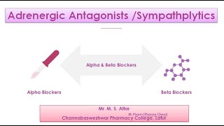 Adrenergic Antagonists  Sympatholytics  UNITII  MCI [upl. by Kilam176]