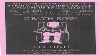 Dj Producer Death Row Techno  Full Set Nearly  Depot Bristol 24031995 [upl. by Aronoff]