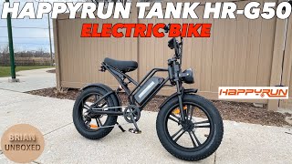 Happyrun Tank HRG50 Electric Bike Full Review [upl. by Stavro410]