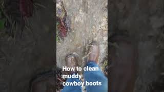 How to clean Cowboy Bootswesterncleanbootcare [upl. by Nortna]