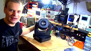 Moving Head Lighting REVIEW amp Teardown Shehds LED amp Spot 100W [upl. by Elspeth983]