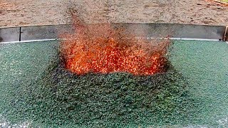 Ammonium Dichromate Volcano  Cool Chemical Experiment [upl. by Ylatan]