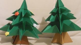 ÁRBOL DE NAVIDAD DE CARTULINA con origami ESPECIAL NAVIDAD  ORIGAMI [upl. by Harlie550]