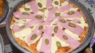 Como Hacer Pizza Casera Mas Salsa Receta [upl. by Yclek]