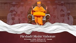 BAPS Parshadi Diksha Mahotsav Gondal India 23 Oct 2024 1015 am [upl. by Darryl]