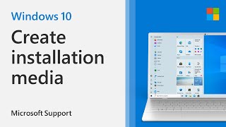 How to Create Installation Media for Windows 10  Microsoft [upl. by Tichon]