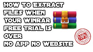 How to Export zip files when your winrar free trial is over 100 Working trick [upl. by Hepza]