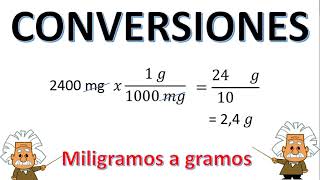 PASAR MILIGRAMOS A GRAMOS  CONVERSIONES [upl. by Gene]