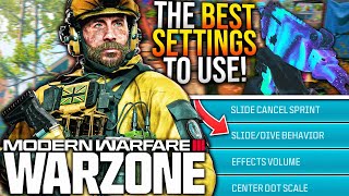 WARZONE The BEST SETTINGS You NEED To Use MW3 WARZONE Best Controller Graphics amp Audio Settings [upl. by Anihtyc]