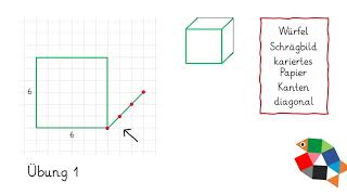 Schrägbild von einem Würfel zeichnen [upl. by Natalya]
