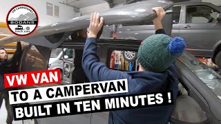 FROM A VAN TO A VW CAMPERVAN BUILD IN 3 MINUTES [upl. by Homer]