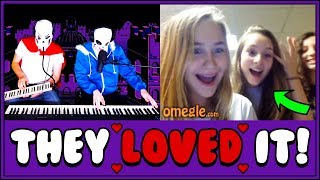 Piano Duet AMAZES Omegle with Undertale Music [upl. by Odlanir]