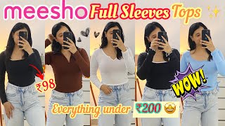 BEST Meesho Full Sleeves Tops Haul under ₹200 😍 Meesho Tops Haul  Meesho Haul  Jasmin Kaur 🌸 [upl. by Eberle462]