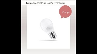 Lampadina LED E27 3000K 75W 620lm [upl. by Arihday69]