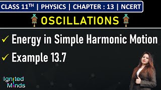 Class 11th Physics  Energy in Simple Harmonic Motion  Example 137  Chapter 13 Oscillations [upl. by Anabella]