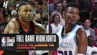 Portland Trail Blazers vs Charlotte Hornets  Full Game Highlights  July 11 2023 Summer League [upl. by Odarnoc843]