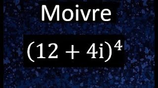 Fórmula de Moivre ejemplo aplicando teorema de Moivre  numero complejo con exponente 13 [upl. by Penny]