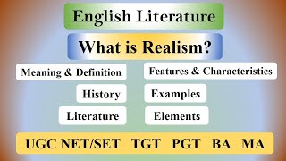 Literary Realism in English Literature Meaning Characteristics Types Elements amp Examples [upl. by Hashim413]