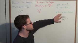 Converting from Radians to Degrees and Degrees to Radians  Algebra 2 [upl. by Anallese]