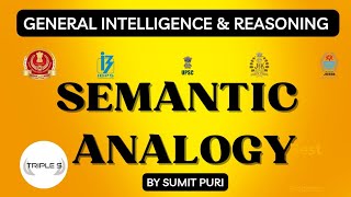 Analogy  Introduction  Lec 1 Semantic Analogy  reasoning for VLW JKPSI SSC JKSSB by Sumit Puri [upl. by Aitret]