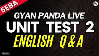 Class 10 Unit Test 2  English MCQ Answers  HSLC 2025  SEBA  Class X  Assam [upl. by Enyawal563]