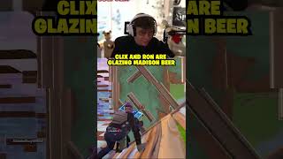 Madison Beer playing Fortnite with Clix and doing her own emote after a kill [upl. by Uv426]