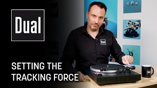 How to balance the tonearm and set the Tracking Force on a Dual turntable [upl. by Nairdna]