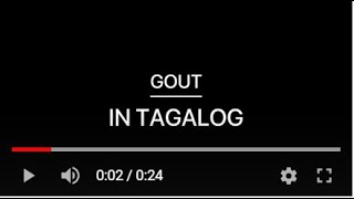 gout in tagalog  gout meaning [upl. by Kendre71]