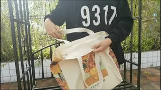 video cotton canvas tote bag [upl. by Galliett40]