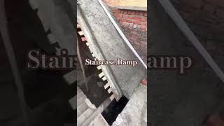 Staircase Ramp construction Ramp construction for dog legged staircase shorts reels viralvideo [upl. by Ddal]