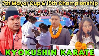 KYOKUSHIN KARATE 7th Mayor Cup amp 19th National ChampionshipBajrabarahi DojoENJILA RAI  karate [upl. by Bigner]