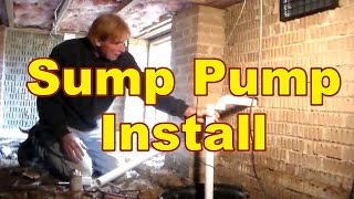 DIY Sump Pump with Discharge Through Foundation Wall and French Drain [upl. by Irama]